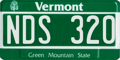 VT license plate NDS320