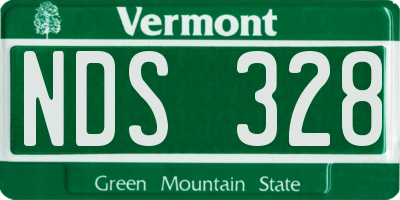 VT license plate NDS328