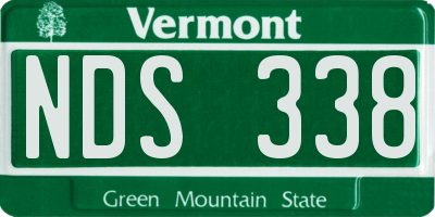 VT license plate NDS338