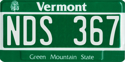 VT license plate NDS367