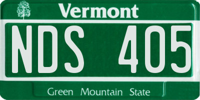 VT license plate NDS405