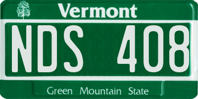 VT license plate NDS408