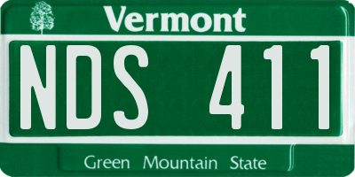 VT license plate NDS411