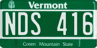 VT license plate NDS416
