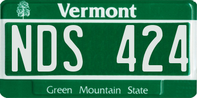 VT license plate NDS424