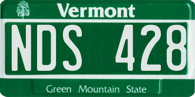 VT license plate NDS428