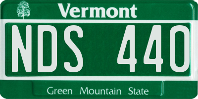 VT license plate NDS440