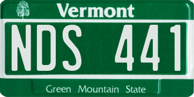 VT license plate NDS441