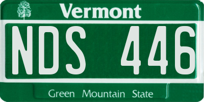 VT license plate NDS446