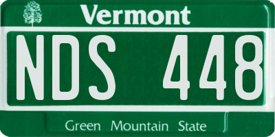 VT license plate NDS448