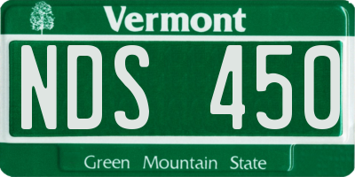 VT license plate NDS450