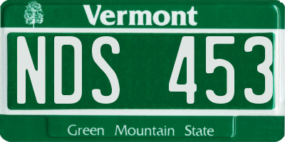 VT license plate NDS453