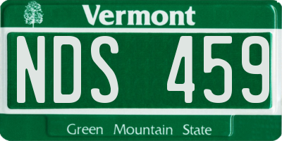 VT license plate NDS459
