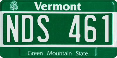 VT license plate NDS461