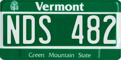 VT license plate NDS482