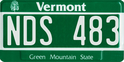 VT license plate NDS483