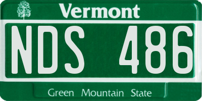 VT license plate NDS486