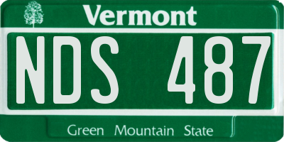 VT license plate NDS487