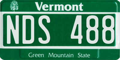 VT license plate NDS488