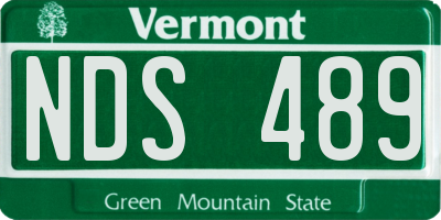 VT license plate NDS489