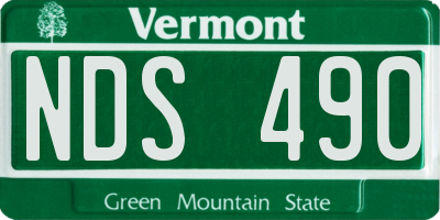 VT license plate NDS490