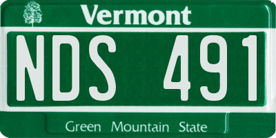 VT license plate NDS491
