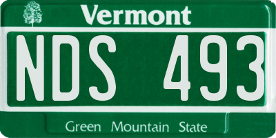 VT license plate NDS493