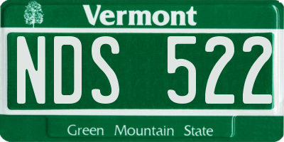 VT license plate NDS522