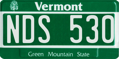 VT license plate NDS530