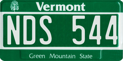 VT license plate NDS544
