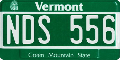 VT license plate NDS556