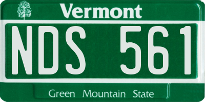 VT license plate NDS561