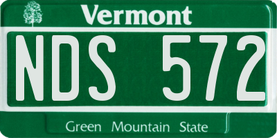 VT license plate NDS572