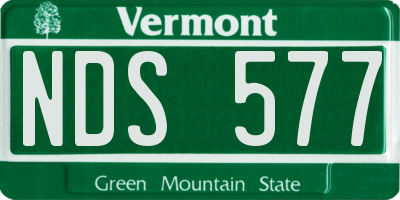 VT license plate NDS577