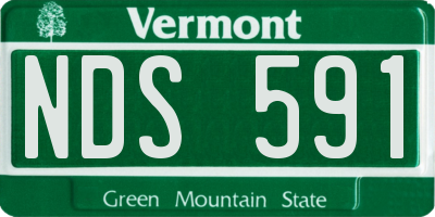 VT license plate NDS591