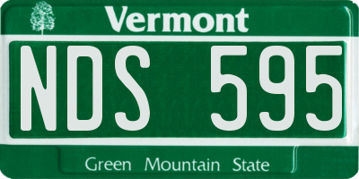 VT license plate NDS595