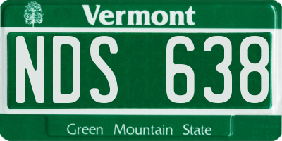 VT license plate NDS638