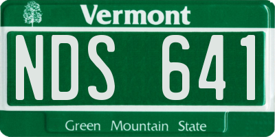 VT license plate NDS641