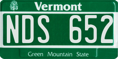 VT license plate NDS652