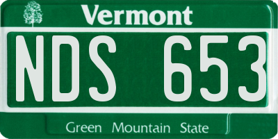 VT license plate NDS653