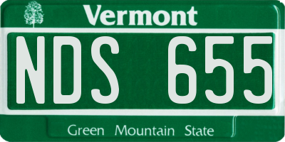 VT license plate NDS655