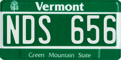VT license plate NDS656