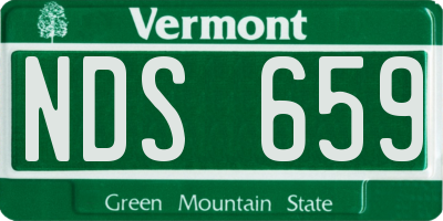VT license plate NDS659