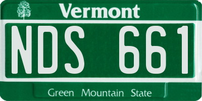VT license plate NDS661