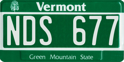 VT license plate NDS677