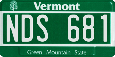VT license plate NDS681