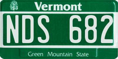 VT license plate NDS682