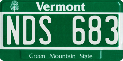 VT license plate NDS683