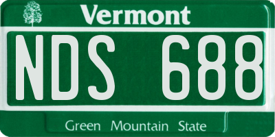 VT license plate NDS688