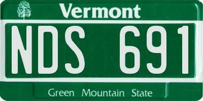 VT license plate NDS691